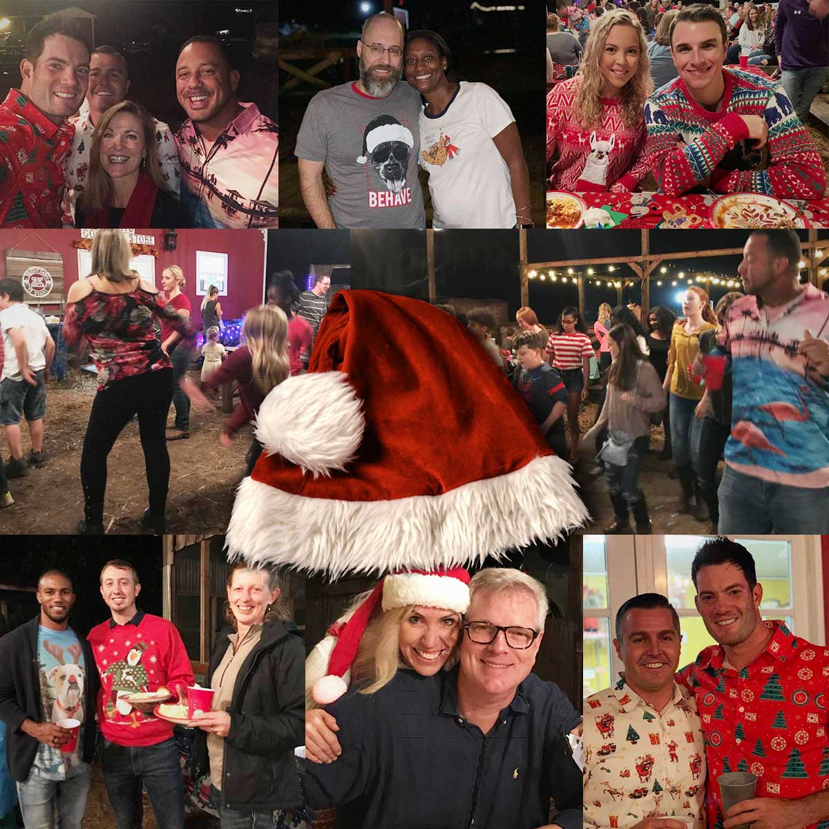 Collage of Christmas photos from Concierge Home Care