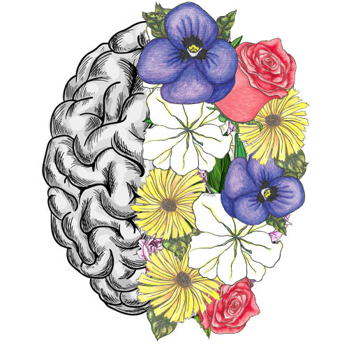 Flower and brain image